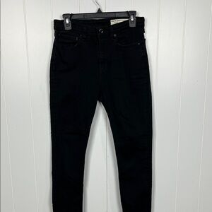 Rag & Bone Womens Nina High Rise Skinny Jeans 28 Black Button/Fly Pockets EUC
